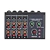 PFDTS Mixer Professional 8 Channel Studio Audio DJ Mengen Console Amplifier Digitale Microfoon Sound Mixer Sound Card