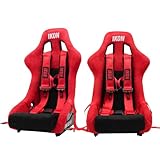 IKON MOTORSPORTS Universal Pair Bucket Seats + 3
