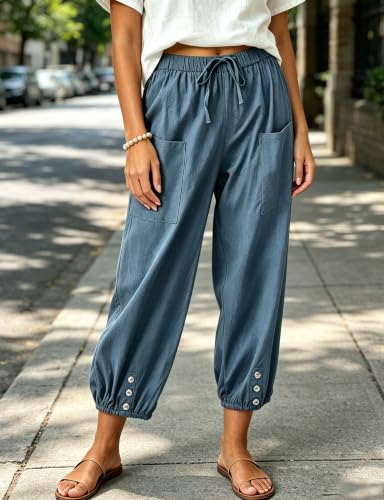 Image of Bozanly Women Casual Harem Pant Boho Loose Yoga Capris Trousers 2026