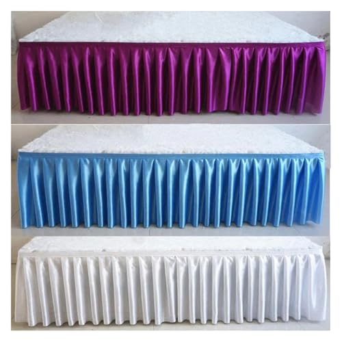 Jupe de table mariage soie glacée dorée pour nappe et couverture - 2