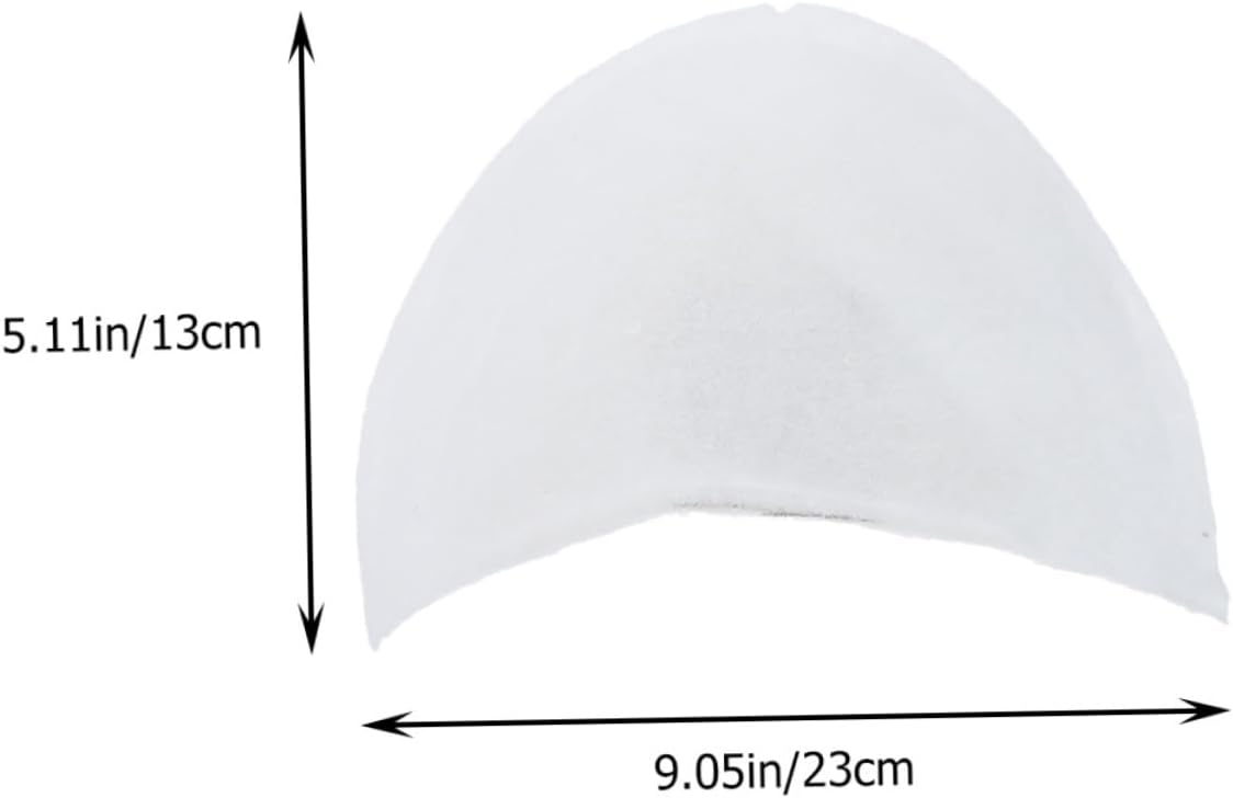 SEWACC White Cotton Suit Shoulder Pads 50 Pcs Anti-slip Reusable Pad