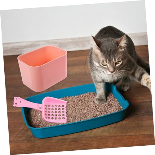 Milisten 1 Conjunto Conjunto espátula gato peneira para areia gato com suporte ferramenta para limpa