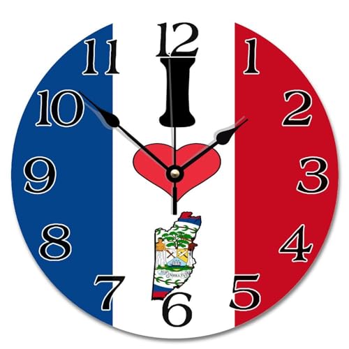 Horloge murale vintage en bois Belize décoration murale salon - 2
