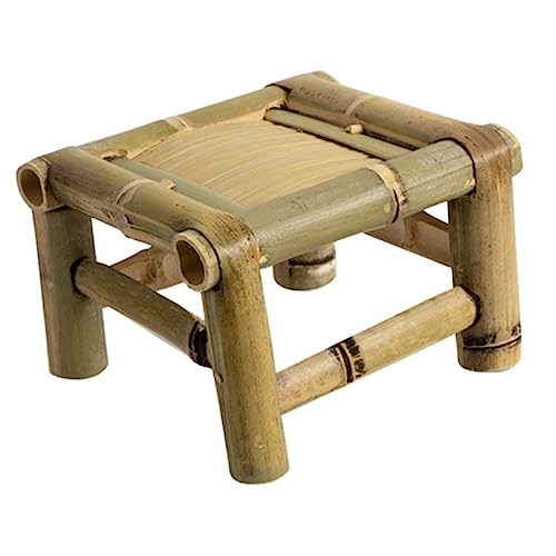WHAMVOX Stool Chinese Style Small Chair Retro Stool for Room Kitchen for Bathroom Sturdy Weaving