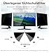 PYS Removable Computer Privacy Screen Filter,Compatible with 27 inch iMac Monitor,Frameless Monitor,Touch Screen Monitor-16:9 Aspect Ratio - Easy On/Anti-Glare/Anti-Scratch/... Privacy