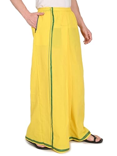 Gowri Tex Elastic PolyCotton Dhoti Wth Dual Packet© Pack of 1