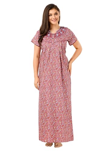 Image of Soulemo Women Cotton Floor Length Nighty 1648