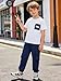 KIDLAGA Boys Clothes Two Piece Short Sleeves T-Shirt & Fashion Pants Spring Outfits Summer Clothes Sets Size 7-8 Years