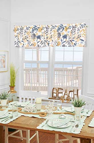 C&F Home Natural Home Valance Flowers Leaves Summer Spring Window Curtains Set Of 2 For Living Room Kitchen Bedroom Valance Set Of 2 Yellow #TOP4