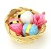 EatingBiting(R) Dollhouse Miniature Doll Furniture Accessories , 1:12 Scale Mini Knitting Wool Balls with Basket Set Craft , Charming Elegant Vivid