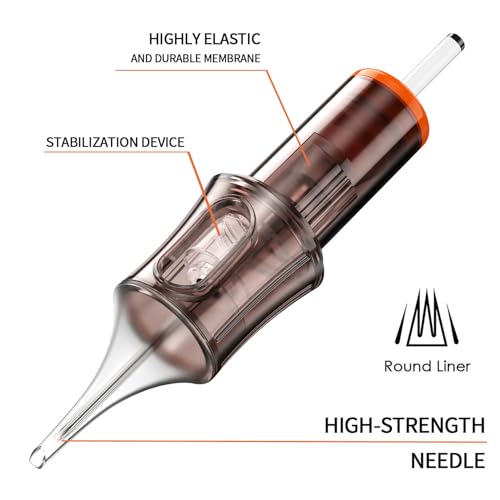 A-Minusone 60 50 Assorted Tattoo Cartridge Needles Mixed Size #10 Bugpin Round Liner Shader Magnum thumb #2