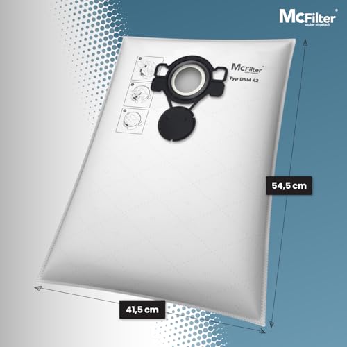 McFilter I 10 Staubsaugerbeutel kompatibel mit MAKITA VC2000L VC2010L VC2012L VC2511L VC2512L VC3011L VC3012L VC3511L I Vlies Beutel