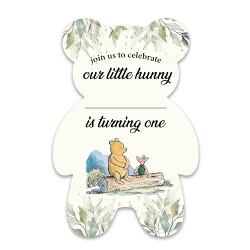 Opomzk Pooh Bear First Birthdayp[eB[ҏ - ܂̃v[1΂̒ap[eB[ N}̌`ҏJ[h 20pbN 1΂̏ҏ