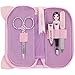 Depesche- TopModel Manicure in Astuccio con Orecchie da Gatto, Set Forbice, tagliaunghie, pinzette e Lima per Unghie, Circa 13 x 13,8 x 2,2 cm, Multicolore, 11258