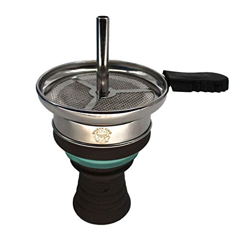 Shisha King® Shisha Kopf Premium Steinkopf Kaminkopf Set + Zubehör | V2A Kaminaufsatz inkl. Gummigriff + Kopfsieb | viel… – Bild 3