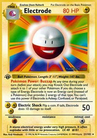 Electrode ポケモンカード 90 HP Stage 1 Electrode HP 90 Lightning Ball Rolling Tackle Rarity
