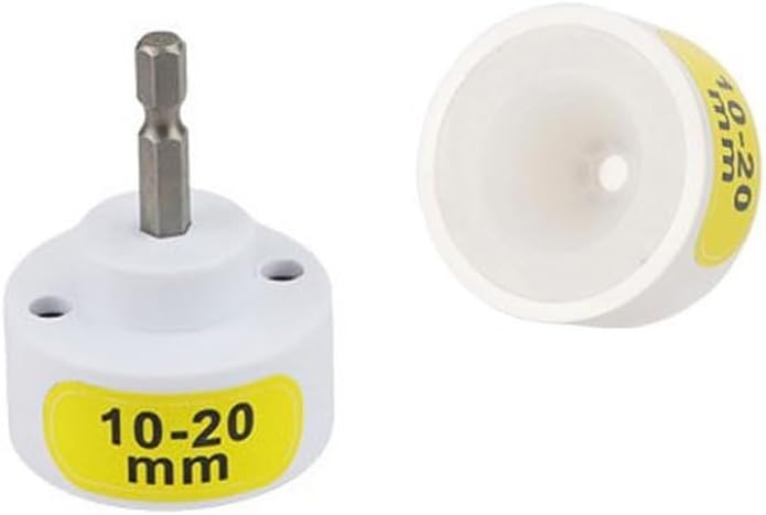 Electric Bottle Capping Head Handheld Sealing Adapter 1/4 Inch Hex Shank Drill Attachment for 10-50mm Plastic Capping Machine Bit White(10-20mm)