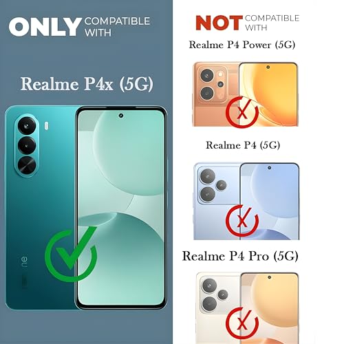 Image of Lifetime Anti-Yellow Clear Back Cover Case for Realme P4x (Sleek Crystal Hard Back | Shockproof Protection with Camera Protection)