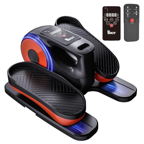 Under Desk Elliptical Machine, Electric Under-Desk Elliptical for Seniors - Mini Elliptical Exercise Equipment for Home with 12-Speed Touch Screen, Remote Control & Reversible Motion (Black)