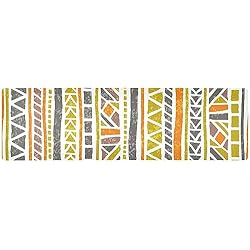 Salvamanteles tribales étnicos a rayas para ollas y sartenes calientes, tapete resistente al calor y almohadilla impermeable para granja de 39.4 x 11.8 pulgadas, antideslizante