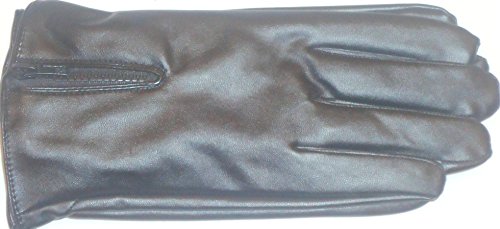 Genuine Black Leather Polyester Thinsulate Lined Luxurious Looking Gloves Size Small/Medium