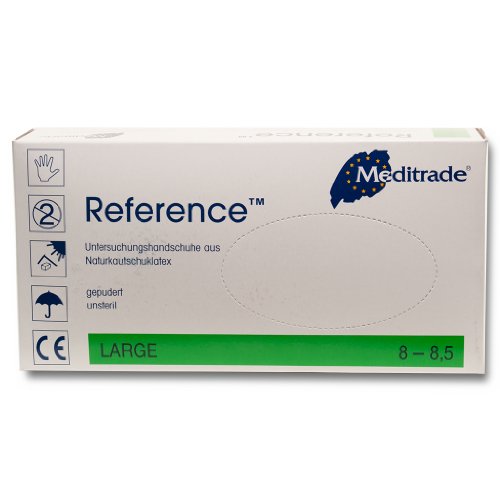 Meditrade GmbH Referencia, Guantes de examen de piel suave, M (1 paquete de 100 guantes)