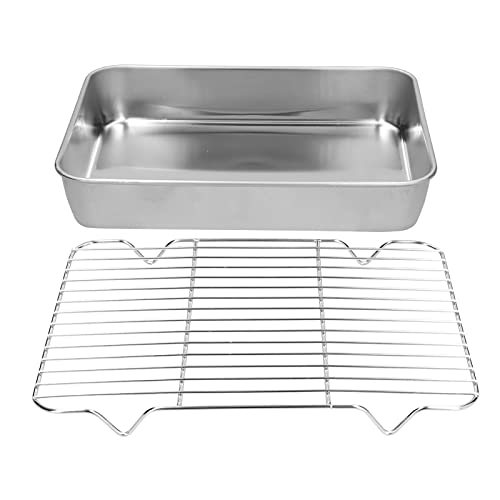 Casserole Dishes With Lids Oven Proof, Roasting Tray With Roasting Tray Roasting Tray Enamel Roasting Tin for Roasting Tray (23.5 * 17.5 * 5CM)