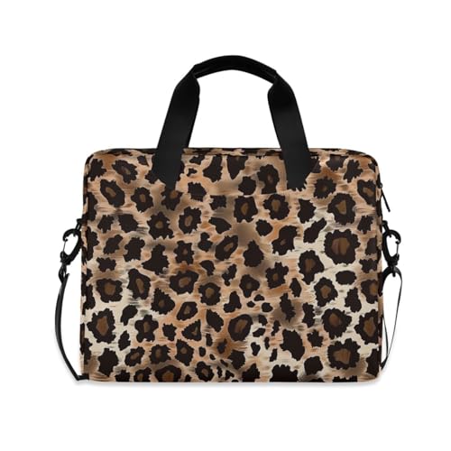 Maletín portatil con cierre y asa estampado leopardo 15.6" miniatura 1