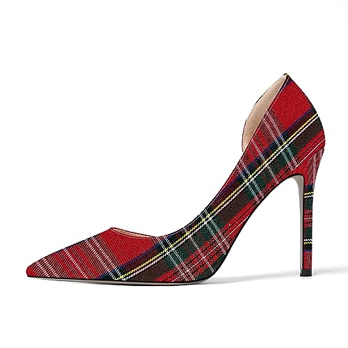 ROSERWISH Womens Sexy Fashion Slip On Evening Pointed Toe Patent Stiletto High Heel Pumps Shoes 4 Inch2