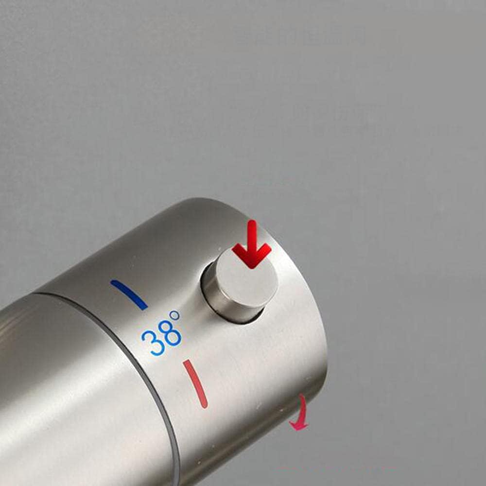Bath Shower Mixer Faucet Constant Temperature Stainless Steel Multi-Function Rising Rod Bathroom Shower Tap