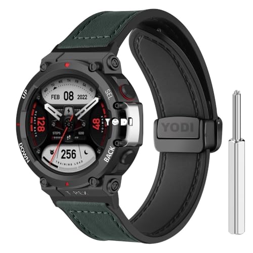 Image of YODI Strap Band Compatible with Amazfit T-Rex 2 Smartwatch Only Soft Silicone | Nylon | Chain | Leather Watch Straps with Installation Adjuster Tool For Amazfit TRex 2