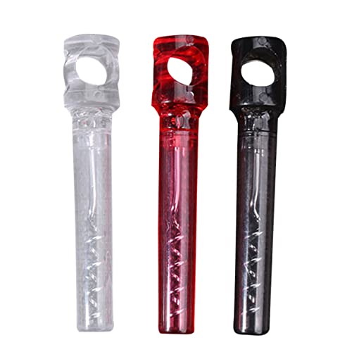 STOBAZA 3 Piezas Abridor de Vino Portátil con Mango de Plástico Rojo Negro y Transparente Sacacorchos Multifuncional para Botellas Diseño Desmontable y Acero al Resistente