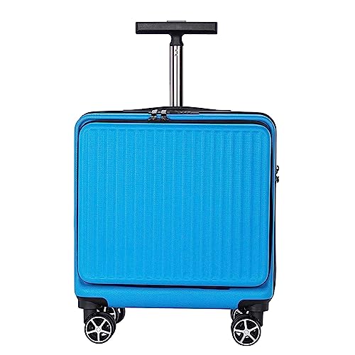 16 Inch Suitcase, Business Travel Check-in Carry-on Luggage Anti-Scratch Hard Suitcase with Wheels Portable Suitcase, Orange (Blue)