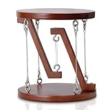 SALUDABLE テンセグリティ インテリア 浮遊 テーブル 組み立て 知育玩具 木製 物理 構造 (ダークブラウン)