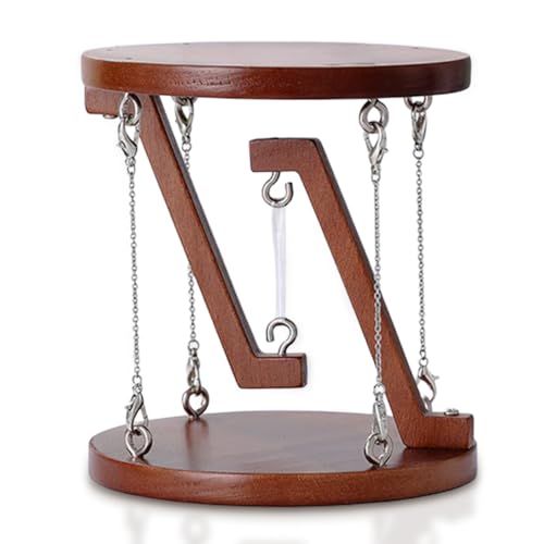 SALUDABLE テンセグリティ インテリア 浮遊 テーブル 組み立て 知育玩具 木製 物理 構造 (ダークブラウン)のサムネイル