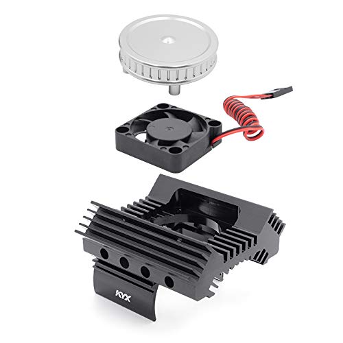 Kyx Racing Alloy Motor Heatsinks & Cooling Fan For Rc Crawler Car Axial Scx10 Ii 90046 Wraith D90 Trx4 540/550 Motor Accessories #TOP1
