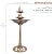 Alpine Corporation 40" Tiered Pedestal Fish Fountain Birdbath, Cascading Outdoor Water Feature for Garden, and Backyard Décor, Gold