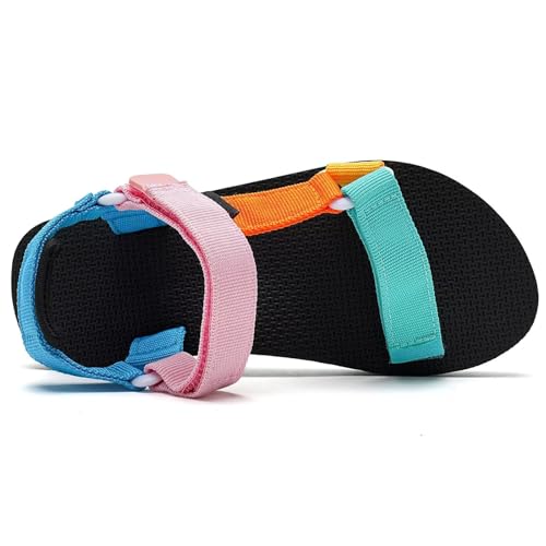 Image of WateLves Kids Sandals Boys Girls Lightweight Non-slip Athletic Sandals with Adjustable Webbing for Hiking Walking Beach Water Sports