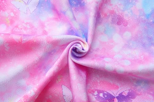 Image of Girls' Sparkle One-Piece Swimsuit 4-12Y Adjustable Crossback Straps Shimmer Bathing Suit for Beach Pool