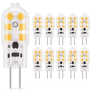 DiCUNO G4 LED Lampen, 1.5W G4 LED Birnen, Warmweiß 3000K, 180LM, Ersatz für 12, 20W Halogenlampen, 12V Glühlampen kein…