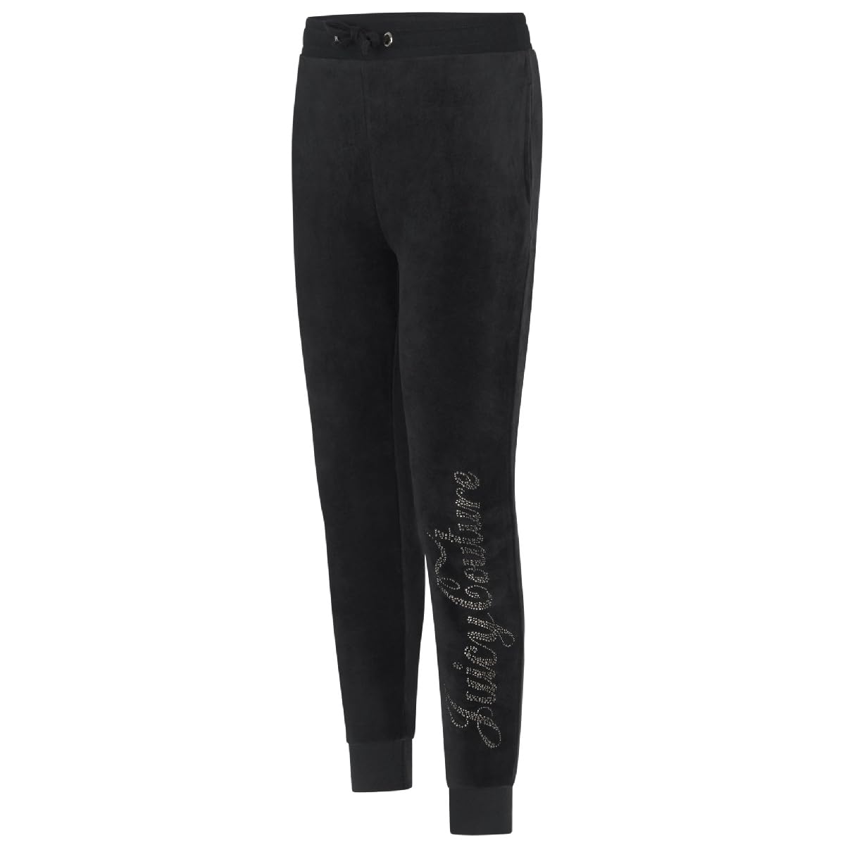 Juicy CoutureGirls JBX5312102 Juicy Couture Luxe Velour Diamante Joggers - Black