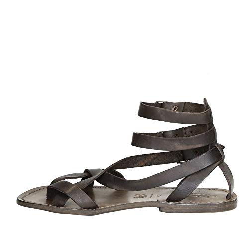 Brown Men's Gladiator Sandals Handmade in Italy3