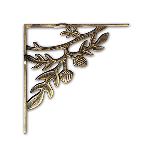 Nach Rustic Branches Shelf Bracket, Decorative Brackets For Shelves, Wall Mount Shelving Brackets, (Pack Of 4), Antique Gold, Small (7.08 X 7.08 X 1.77 Inch), Js-90-426Gs #TOP1