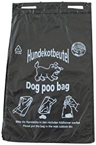1000 Hundekotbeutel Hundetüten Gassibeutel biologisch abbaubar selbstzersetzend Farbe schwarz bedruckt weiß Hundekottüten abreissbar 20 x 32 cm gelocht