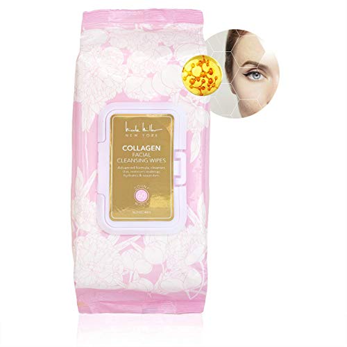 Nicole Miller Collagen Facial Cleansing Wipes and Makeup Remover Wipes - 60 Count