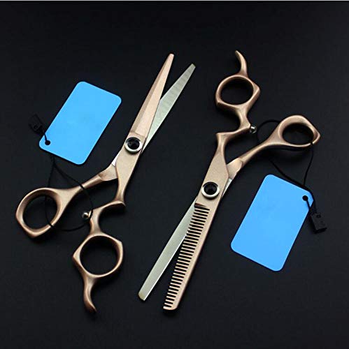 Tijeras Profesionales para Cortar el Cabello, Juego de Tijeras de peluquería de Acero Inoxidable, Tijeras de entresacar para Hombres, Mujeres, Mascotas, hogar, salón, barbería, 6 Pulgadas