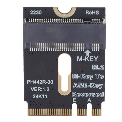 Denash M.2 NVMe SSD変換アダプター、M.2 NGFF NVMeハードドライブ変換アダプター、PCIe 4.0対応変換カード(2230/2240/2260/2280 M.2カードサイズ対応)