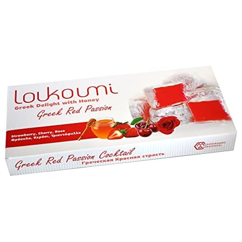 Melissokomiki Dodecanesse Loukoumi with Honey "Greek Red Passion" 280 g (Pack of 4) Cover