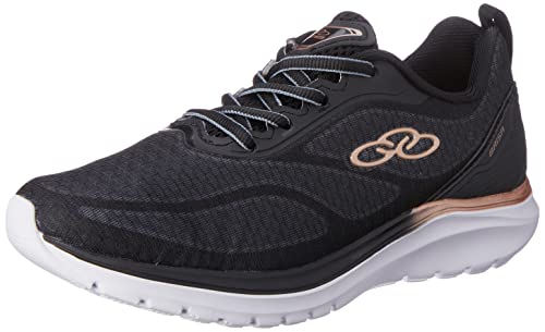 Tênis Pt/Brz, Olympikus, Feminino, Preto/Dourado, 34