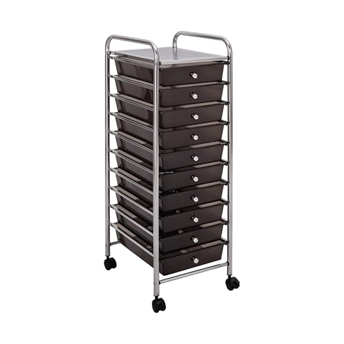 Seville Classics Rolling Utility Organizer Storage Cart, for Home Office, School, Classroom,...